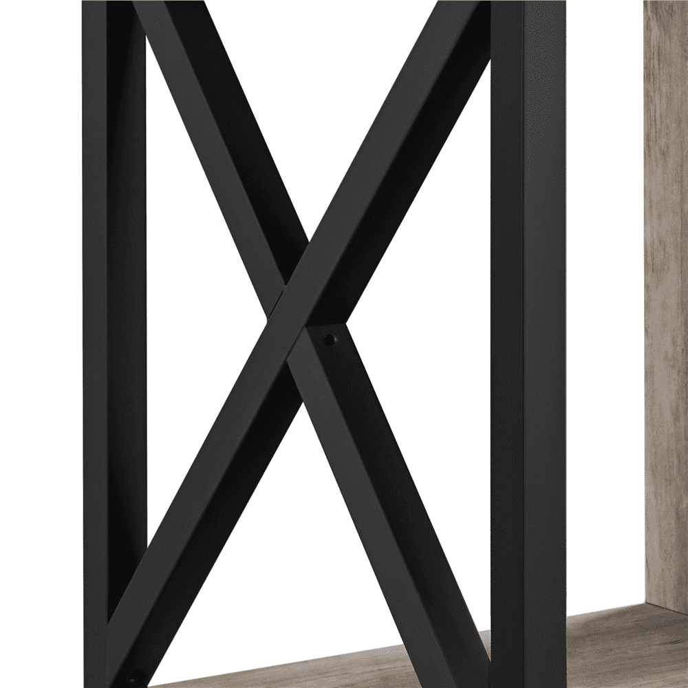 Alden Design TV Stand with Storage for TVs up to 65'', Distressed Gray