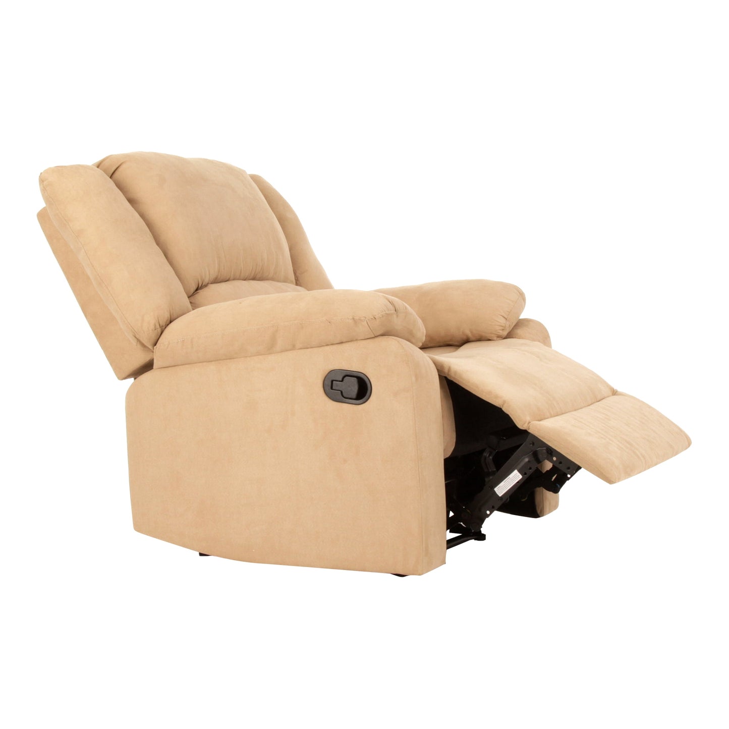 Dayton Recliner by Relax-A-Lounger - Beige Upholstered Fabric, Manual Handle
