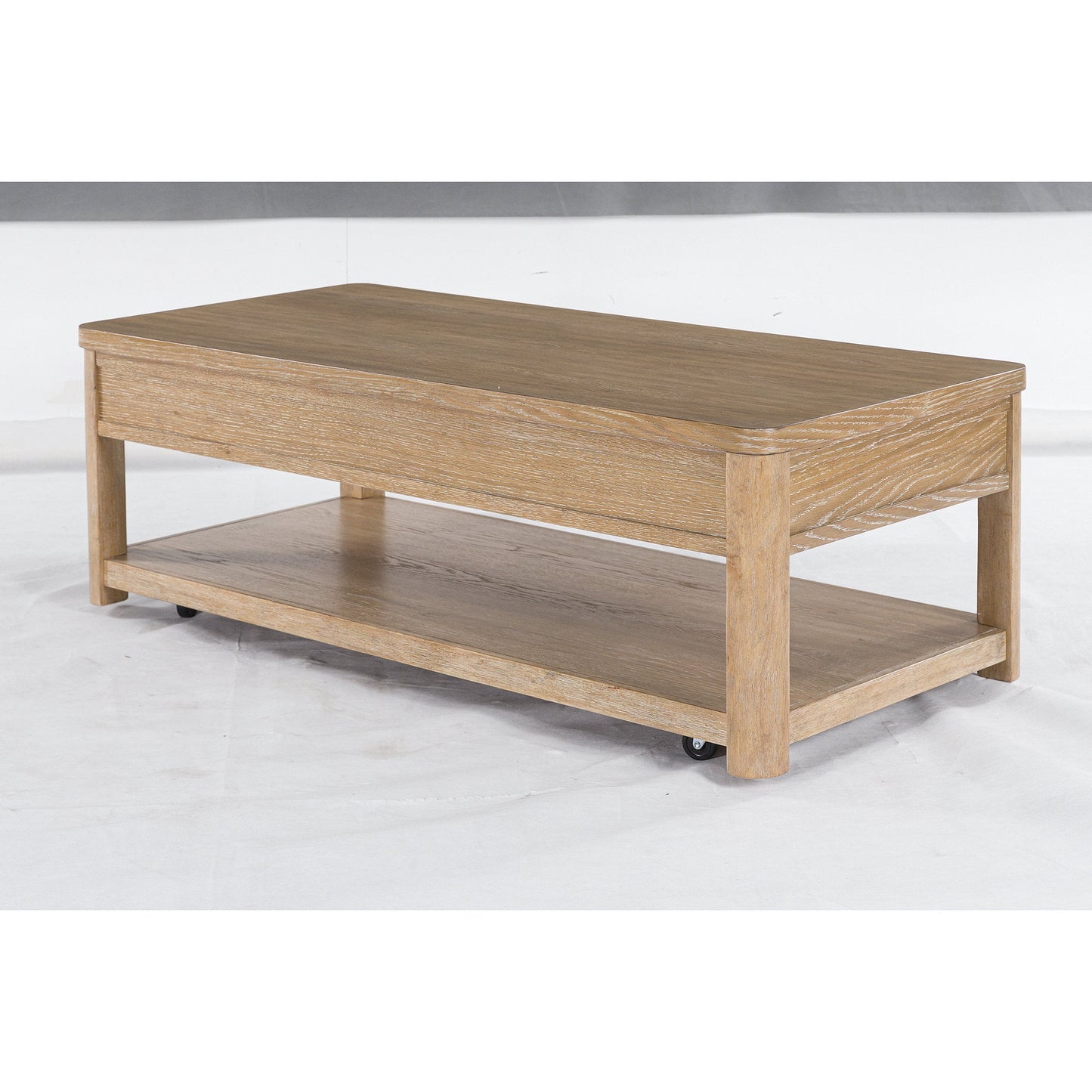 Ashley Furniture Rencott Wood Coffee Table with Two Drawers, Light Brown