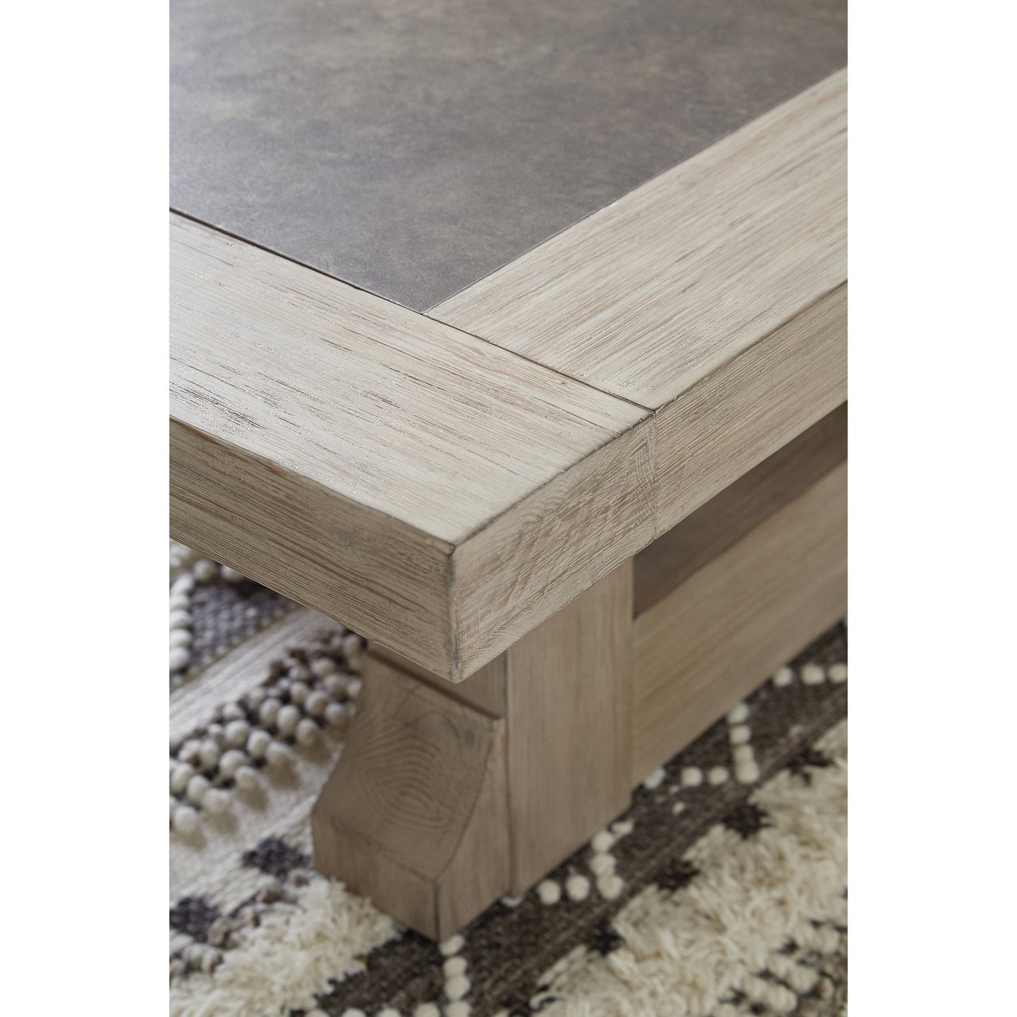 Ashley Furniture Signature Design: Rustic Hennington Wood Coffee Table for Living Room, Light Brown