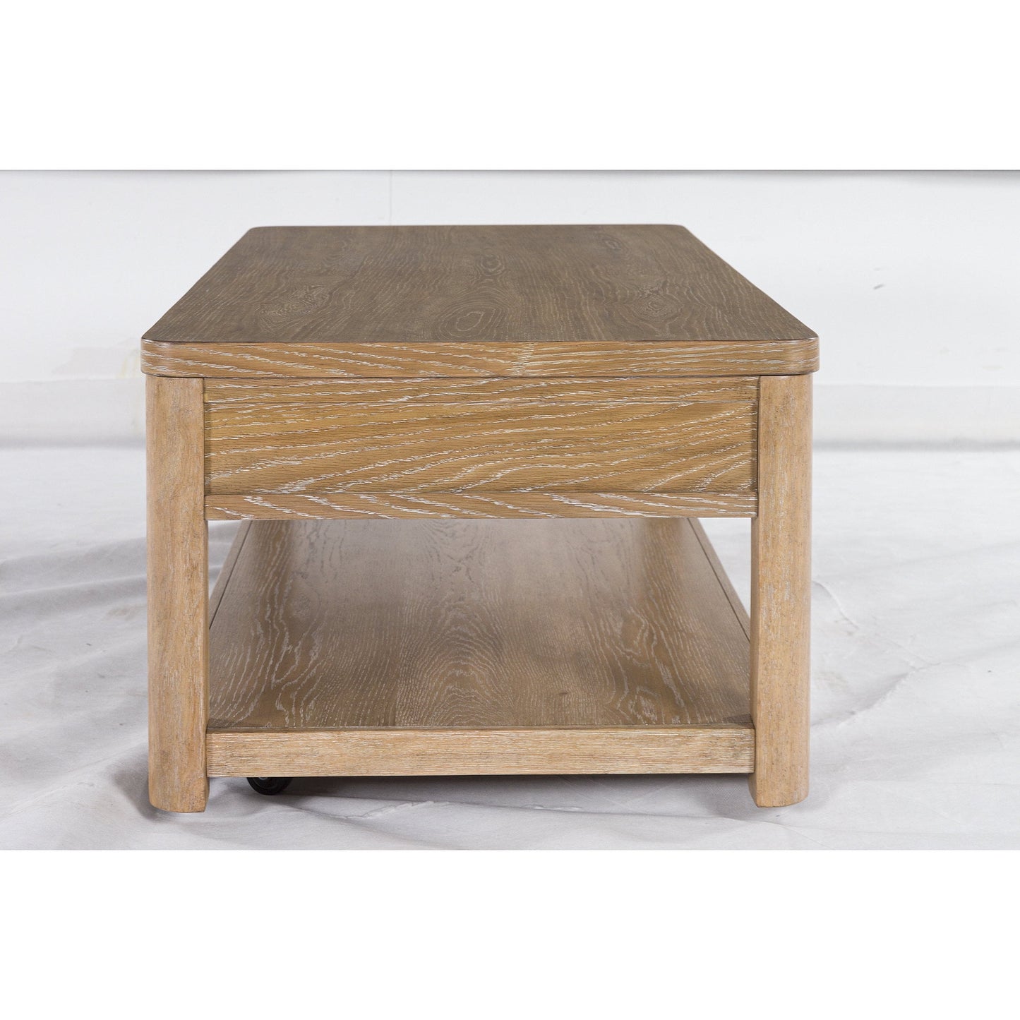 Ashley Furniture Rencott Wood Coffee Table with Two Drawers, Light Brown