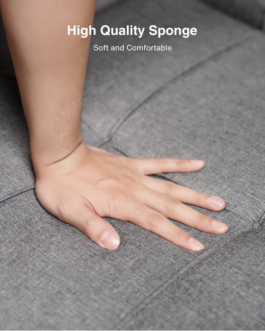 Aiho 3 in 1 Convertible Combo Couch, Foldable Single Sofa Bed Chair, Grey