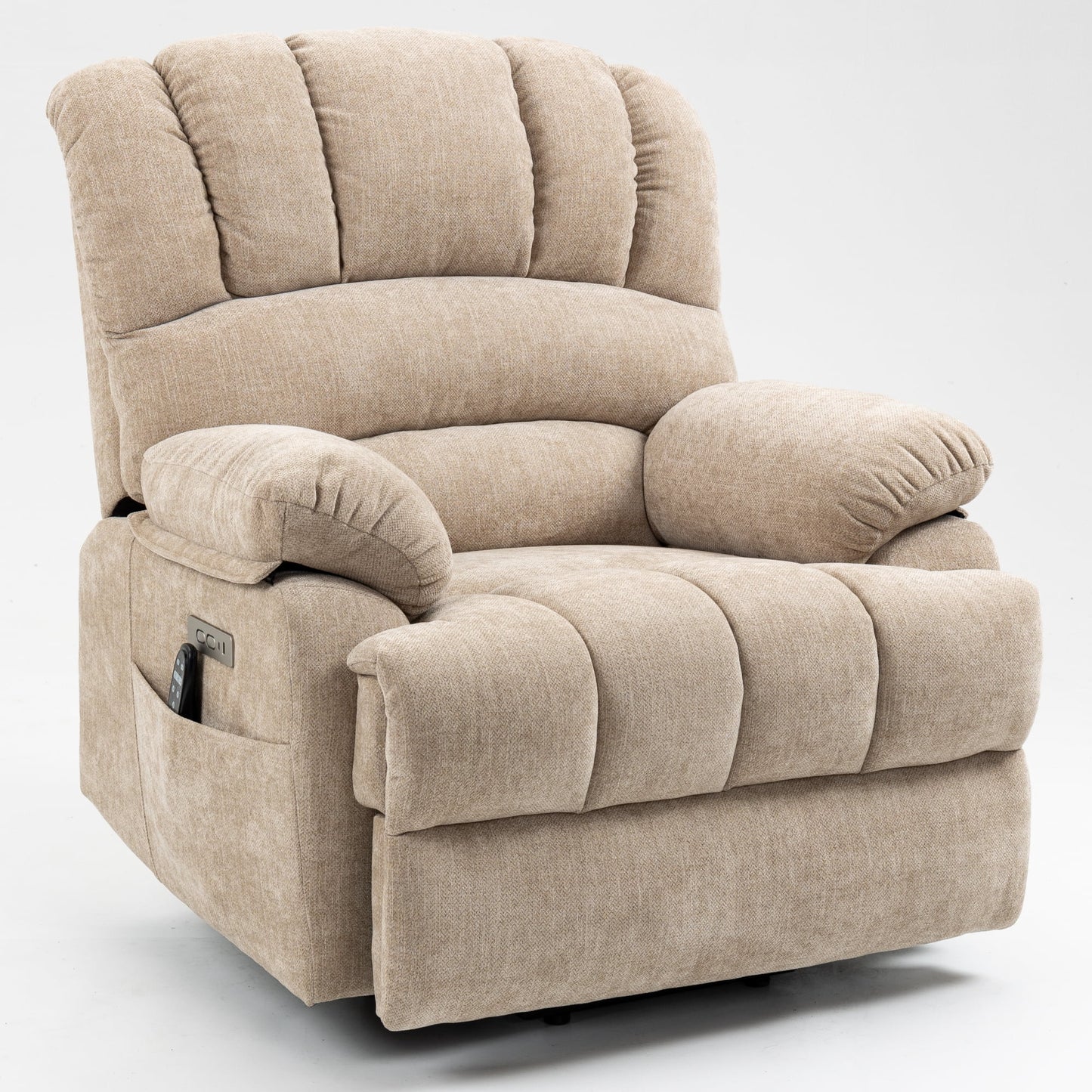 Trustyue Power Lift Recliner, Massage and Heating Function, USB °Û Type-C Ports, , Chenille Beige