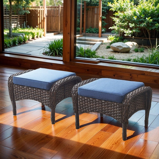 POCASSY Wicker Outdoor Ottoman