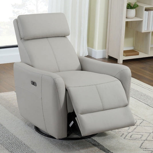 CHITA Power Swivel Glider Recliner Nursing Chair Recliner with USB Ports, Dove Gray