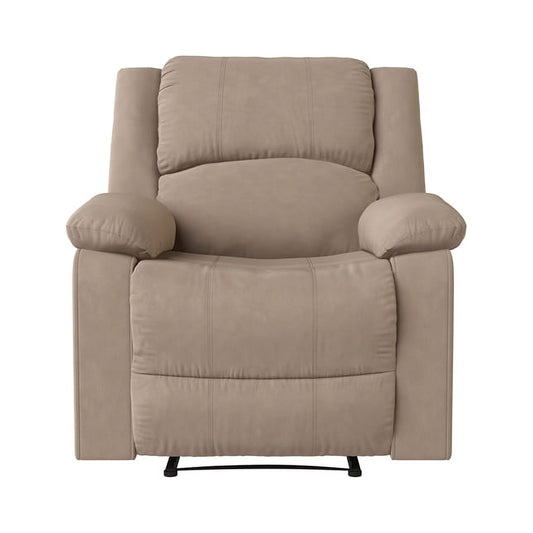 Dayton Recliner by Relax-A-Lounger - Beige Upholstered Fabric, Manual Handle