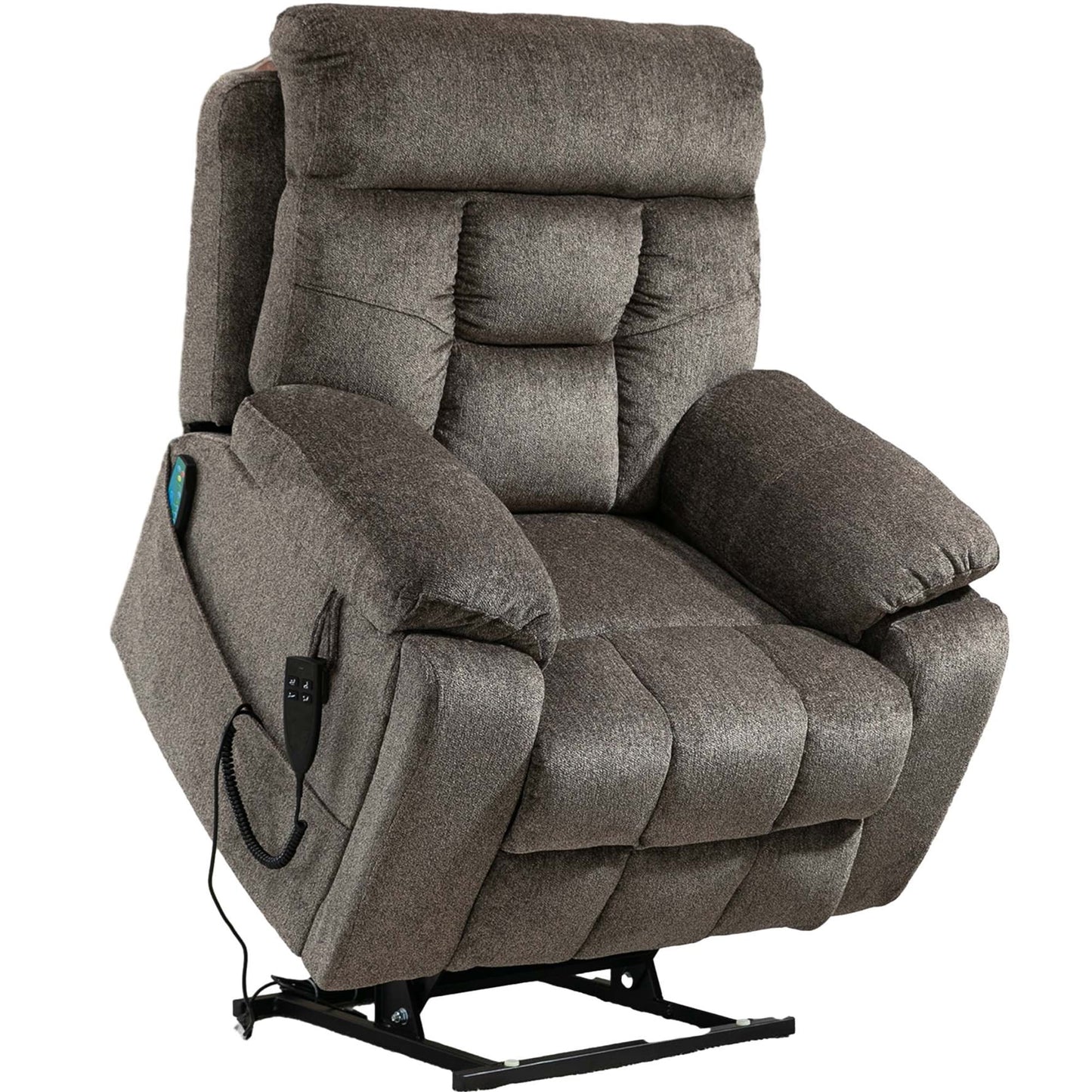 Electric Massage Recliner Chair with Remote Control, Power Lift, Dark Gray