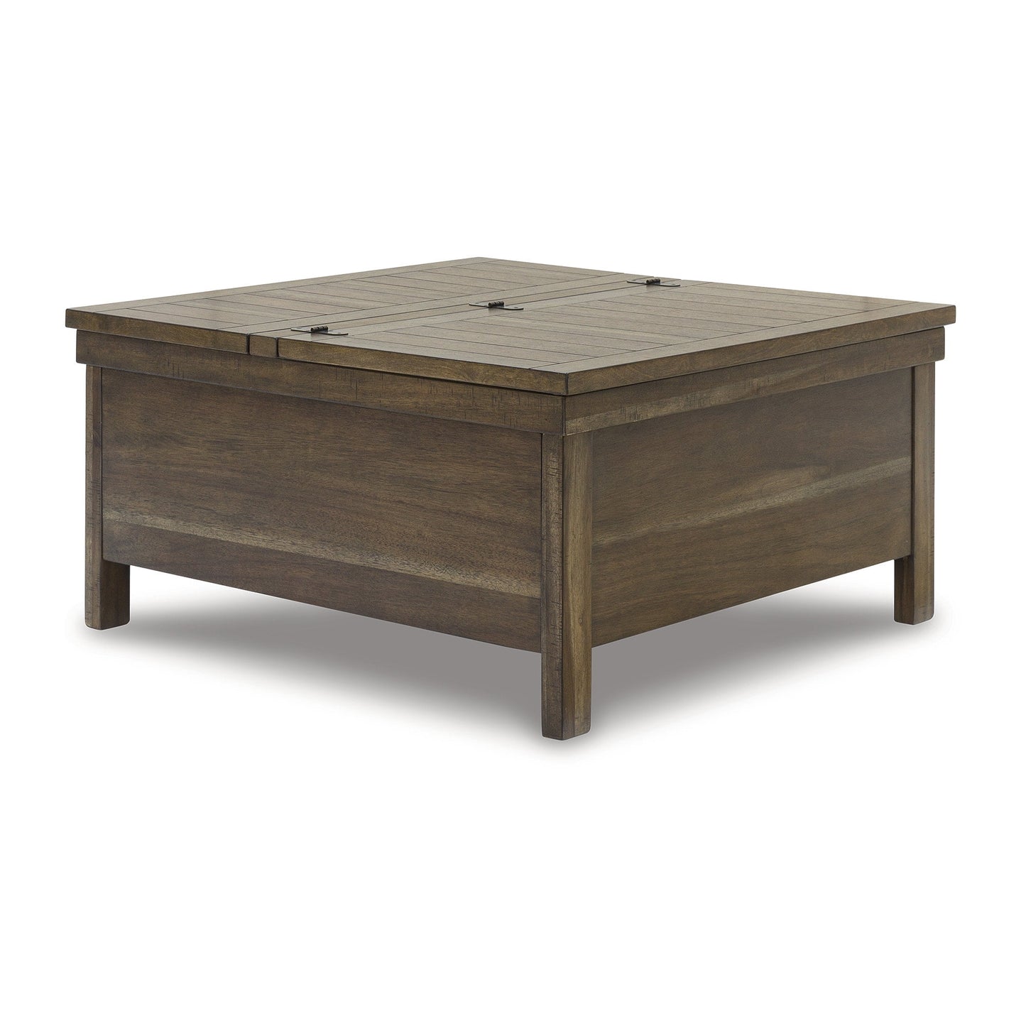 Ashley Moriville Solid Wood Coffee Furniture, Rustic Lift Top Cocktail Table with Hidden Storage, Light Brown