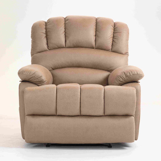 Tabaray Recliner Chair, 40in Oversized Push Back Recliners with Overstuffed Arm and Backrest, Recliner Chairs for Adults, Elders, Single Sofa for Living Room, Bedroom, Yellow Fabric