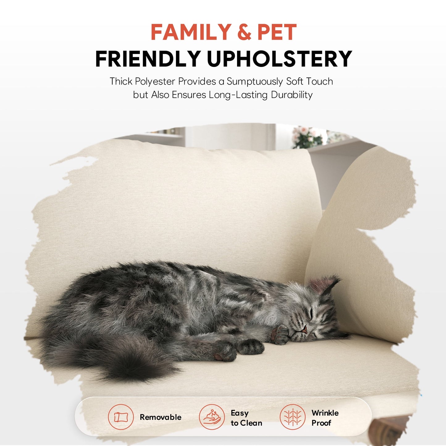 Bestco Sectional Couch/Futon Sofa Bed, Variable Modular Oversized Couch, U Shaped Couch, Convertible Sofa Set for Living Room, Furniture for Living Room, Beige