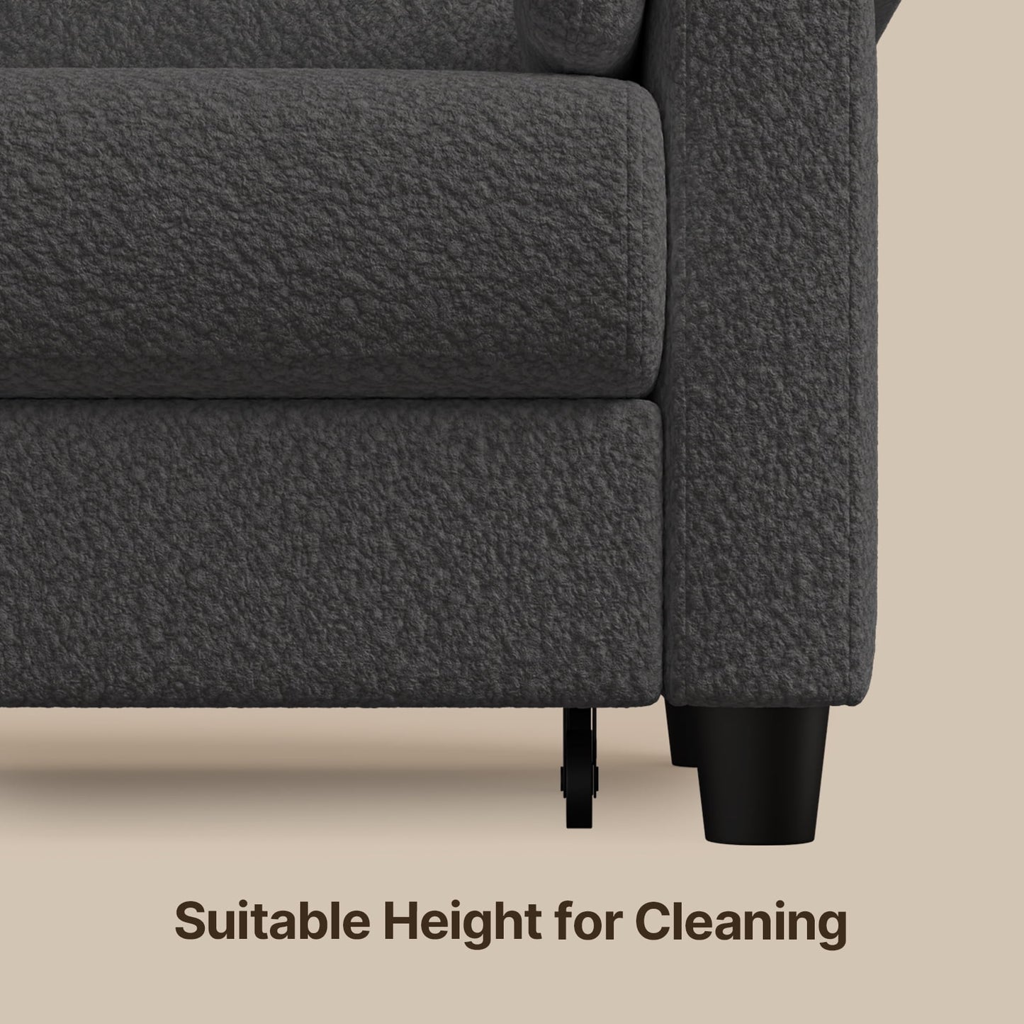 Grey Sofa, Lofka 79in Standard Sofa and Couch with 3 Storage Drawers for Living Room|Apartment