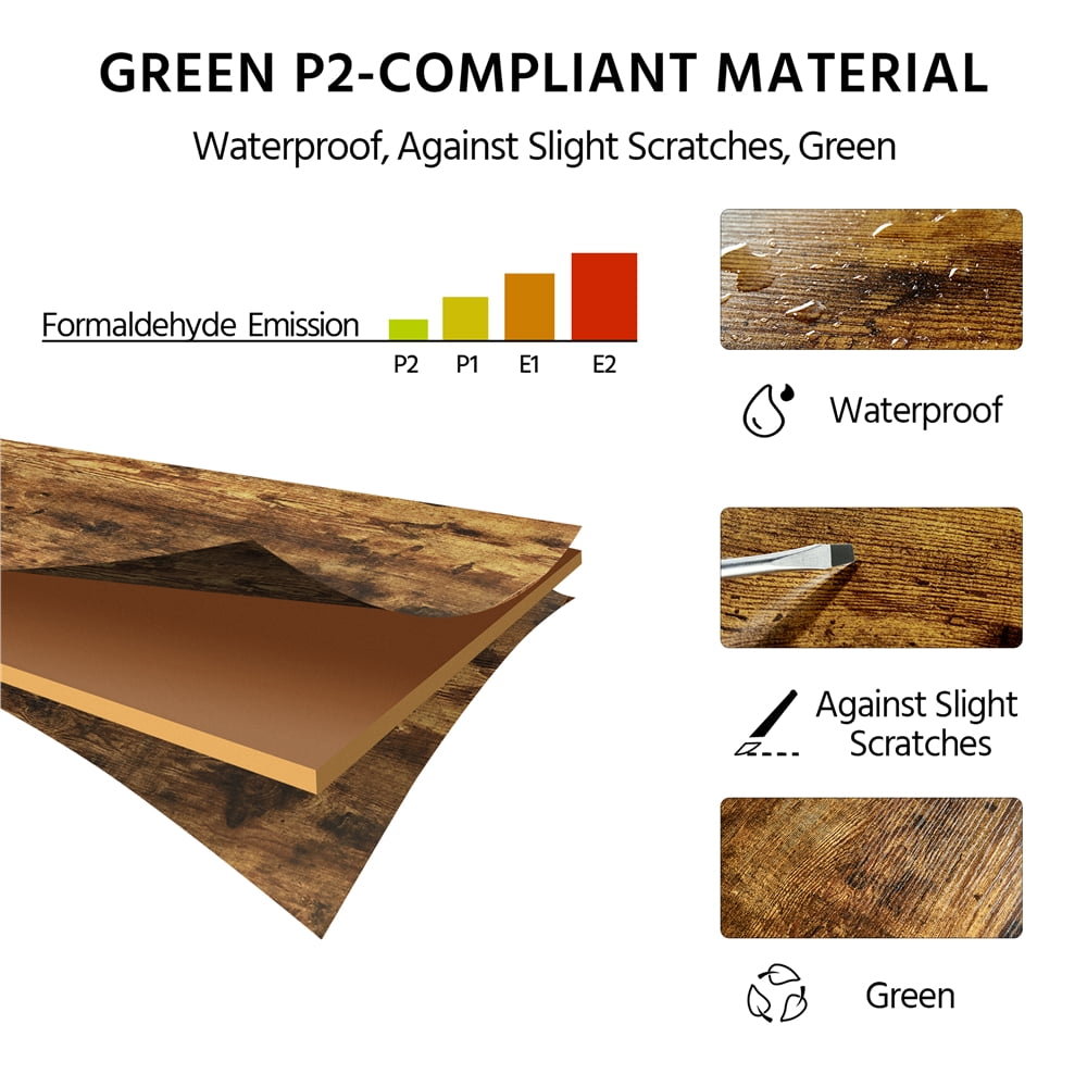 Alden Design TV Stand with Storage for TVs up to 65'', Rustic Brown